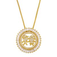 Fashion Jewelry Couple Necklace Boy Girl Diamond Pendant Necklace Birthday Gift Wholesale Nihaojewelry sku image 3