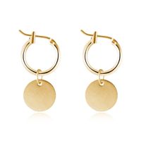 Hot Selling Simple Glossy Small Round Pendant Ear Ring Round Small Earrings Ear Buckle  Wholesale Nihaojewelry sku image 2