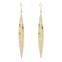Fashion Willow Leaf Alloy Frosted Earrings Personality Creative Metal Earrings Wholesale Nihaojewelry sku image 1