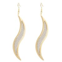 Fashion Frosted Willow-shaped Earrings Fashion Atmosphere Metal Personality Simple Earrings Wholesale Nihaojewelry sku image 1
