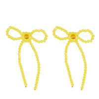 Korean Cute Long Section Hand-woven Crystal Earrings Personality Trend Beaded Earrings Jewelry Wholesale Nihaojewelry sku image 2