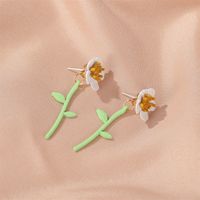 Summer Forest Sweet Flower Earrings Wild Crystal Earrings Earrings Hit Color Earrings Ear Hook Wholesale Nihaojewelry sku image 10