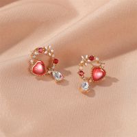 Summer Forest Sweet Flower Earrings Wild Crystal Earrings Earrings Hit Color Earrings Ear Hook Wholesale Nihaojewelry sku image 15