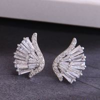 Korean Fashion Micro-set Zircon Angel Personality Temperament Earrings Wholesale Nihaojewelry main image 2