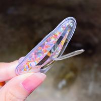 Korean Version Of The Color Quicksand Transparent Children's Fruit Hairpin Resin Side Clip Cute Little Flower Bb Clip Bangs Chuck Jewelry main image 5