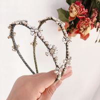 Korean Fashion Retro Style Diamonds Simple Wild Headband Hairpin Hairpin Hair Ornament Headdress Wholesale Nihaojewelry main image 3