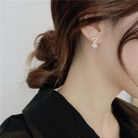 Korea Dongdaemun Neue Weibliche Ohrringe S925 Sterling Silber Temperament Opal Noten Ohrringe Kleine Frische Ohrringe main image 3