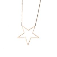 Round Star Simple Titanium Steel Necklace Hot Selling Stainless Steel Plating Pendant Wholesale Nihaojewelry main image 5