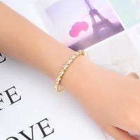 Hot Spot Wholesale Fashion New Alloy Bracelet Personality Simple Zircon Micro-inlaid Bracelet Wholesale Nihaojewelry main image 3