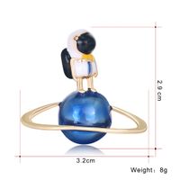 New Drop Oil Brooch Fashion Astronaut Planet Brooch  Wholesale Nihaojewelry main image 3