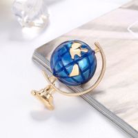 New Oil Drop Brooch Globe Brooch Planet Pin Unisex Spot Wholesale Nihaojewelry main image 4