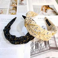 South Korea's New Small Floral Folds Wide-brimmed Headband Fabric Fashion Pressure Headband Retro Flower Bud Hair Accessories Wholesale Nihaojewelry main image 5