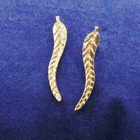 Classic Tree Leaf Ear Stud Ear Clips Environmental Protection Alloy Gold-plated Silver Angel Wings Feather Ear Stud Ear Clips Wholesale Nihaojewelry main image 3
