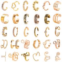 Wholesale Jewelry Retro Geometric Artificial Gemstones Plating Earrings main image 1