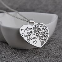 Fashion Simple Style  Mother And Daughter Mother Daughter Eternal Love Pendant Sweater Chain Wholesale Nihaojewelry main image 3