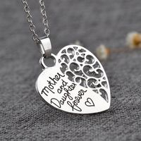 Fashion Simple Style  Mother And Daughter Mother Daughter Eternal Love Pendant Sweater Chain Wholesale Nihaojewelry main image 4