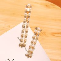 Pearl Rhinestone Alloy Hairpin Word Clip Hairpin Hair Trimming Clip Women's Wholesale Nihaojewelry main image 5