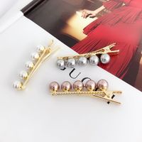 Pearl Hairpin Korean Fashion Adult Duckbill Clip Bangs Clip Word Clip Hair Accessories Wholesale Nihaojewelry main image 3