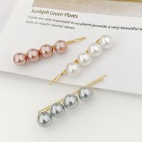 Korean Pearl Hairpin Simple Wild Word Clip Adult Side Clip Hairpin Top Clip Wholesale Nihaojewelry main image 3