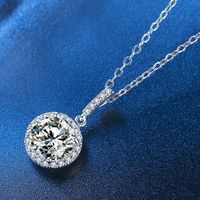 Hot Selling Simple Fashion Micro-set Round Zircon Necklace Valentine's Day Gift  Wholesale Nihaojewelry main image 3