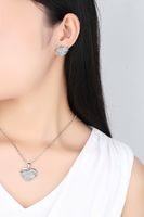 Korean Fashion Earrings Hot Sale Micro Inlaid Peach Heart Full Diamond Earrings Plating Real Gold Hypoallergenic Earrings Wholesale Nihaojewelry main image 4
