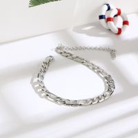 New Stainless Steel Bracelet Creative Retro Simple Chain Anklet Wholesale Nihaojewelry main image 5