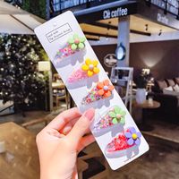 Korean Version Of The Color Quicksand Transparent Children's Fruit Hairpin Resin Side Clip Cute Little Flower Bb Clip Bangs Chuck Jewelry sku image 4