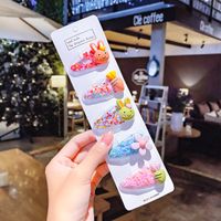 Korean Version Of The Color Quicksand Transparent Children's Fruit Hairpin Resin Side Clip Cute Little Flower Bb Clip Bangs Chuck Jewelry sku image 17
