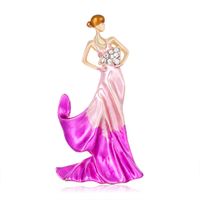 New Brooch Fashion Wild Drop Oil Series Personality Dancing Girl Corsage  Wholesale Nihaojewelry sku image 1