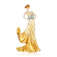 New Brooch Fashion Wild Drop Oil Series Personality Dancing Girl Corsage  Wholesale Nihaojewelry sku image 2