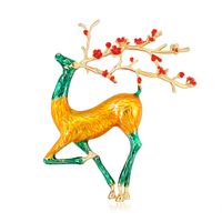 Animal Brooch Fashion Painting Series Brooch Personality Cute Deer Brooch Wholesale Nihaojewelry sku image 2