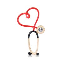 Hot Fashion Temperament Alloy Stethoscope Boys And Girls Brooch Wholesale Nihaojewelry sku image 1