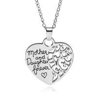 Fashion Simple Style  Mother And Daughter Mother Daughter Eternal Love Pendant Sweater Chain Wholesale Nihaojewelry sku image 1