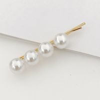 Korean Pearl Hairpin Simple Wild Word Clip Adult Side Clip Hairpin Top Clip Wholesale Nihaojewelry sku image 1