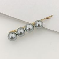 Korean Pearl Hairpin Simple Wild Word Clip Adult Side Clip Hairpin Top Clip Wholesale Nihaojewelry sku image 2