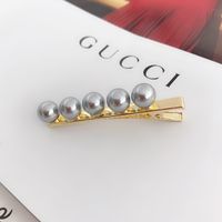 Pearl Hairpin Korean Fashion Adult Duckbill Clip Bangs Clip Word Clip Hair Accessories Wholesale Nihaojewelry sku image 1