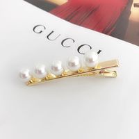 Pearl Hairpin Korean Fashion Adult Duckbill Clip Bangs Clip Word Clip Hair Accessories Wholesale Nihaojewelry sku image 2