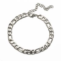 New Stainless Steel Bracelet Creative Retro Simple Chain Anklet Wholesale Nihaojewelry sku image 1