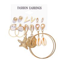 Hot Sale Earrings Set Creative Retro Simple New Pearl Earrings 6 Pairs Wholesale Nihaojewelry sku image 2