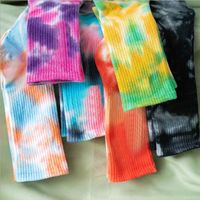 Tie-dye Socks Street Trend High-top Socks Cotton Socks Basketball Men Socks Skateboard Color Socks Wholesale Nihaojewelry main image 6