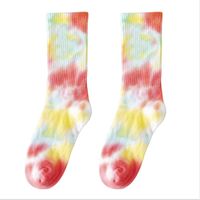 Tie-dye Socks Street Trend High-top Socks Cotton Socks Basketball Men Socks Skateboard Color Socks Wholesale Nihaojewelry main image 3