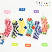 Children's Socks Children's Socks Summer Letters Vertical Stripe Card Stockings Baby Socks Wholesale Nihaojewelry main image 1