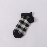 Bateau D'été À Carreaux Chaussettes Dames Doux Coton Casual Chaussettes Bas-haut Bateau Chaussettes En Gros Nihaojewelry sku image 1