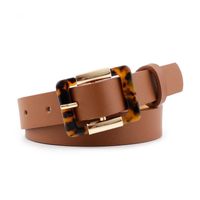 Fashion Pu Wide Metal Buckle Women Belt Nhpo151795 sku image 2