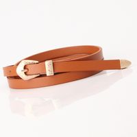 Summer New Product Ladies Multi-color Fine Belt Carved Buckle Three-piece Fashion Decorative Belt Wholesale Nihaojewelry sku image 9
