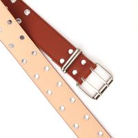 Hip-Hop Square Pu Leather Iron Women'S Leather Belts main image 4