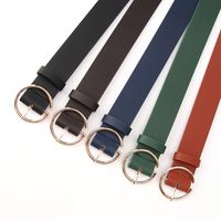 The New Ladies Letter Round Buckle Head Belt Simple Korean Pants Belt Fashion New Products Wholesale Nihaojewelry main image 6