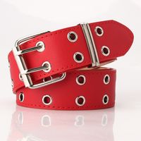 Hip-Hop Square Pu Leather Iron Women'S Leather Belts sku image 1