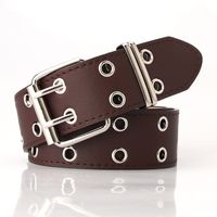 Hip-Hop Square Pu Leather Iron Women'S Leather Belts sku image 3