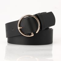 The New Ladies Letter Round Buckle Head Belt Simple Korean Pants Belt Fashion New Products Wholesale Nihaojewelry sku image 3
